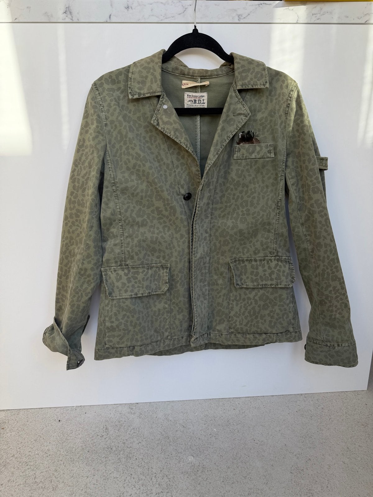 B.D.L. Blue Denim Lodge Leopard Print Jasje Maat M, Ophalen of Verzenden, Zo goed als nieuw, Maat 36 (S), Groen