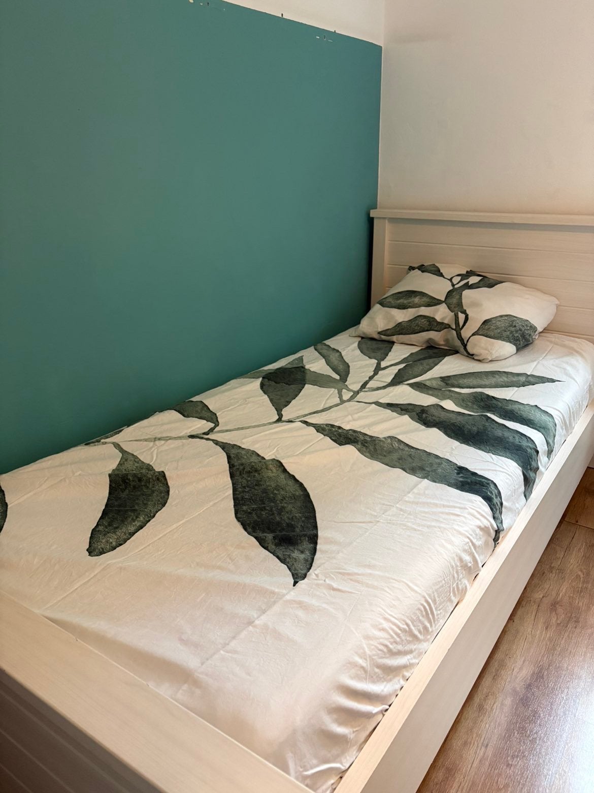 Bed en kastje, Ophalen, 100 cm, Eenpersoons, Zo goed als nieuw