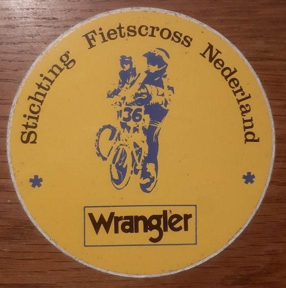 Sticker - Stichting fietscross Nederland - Wrangler, Verzenden, Zo goed als nieuw, Sport