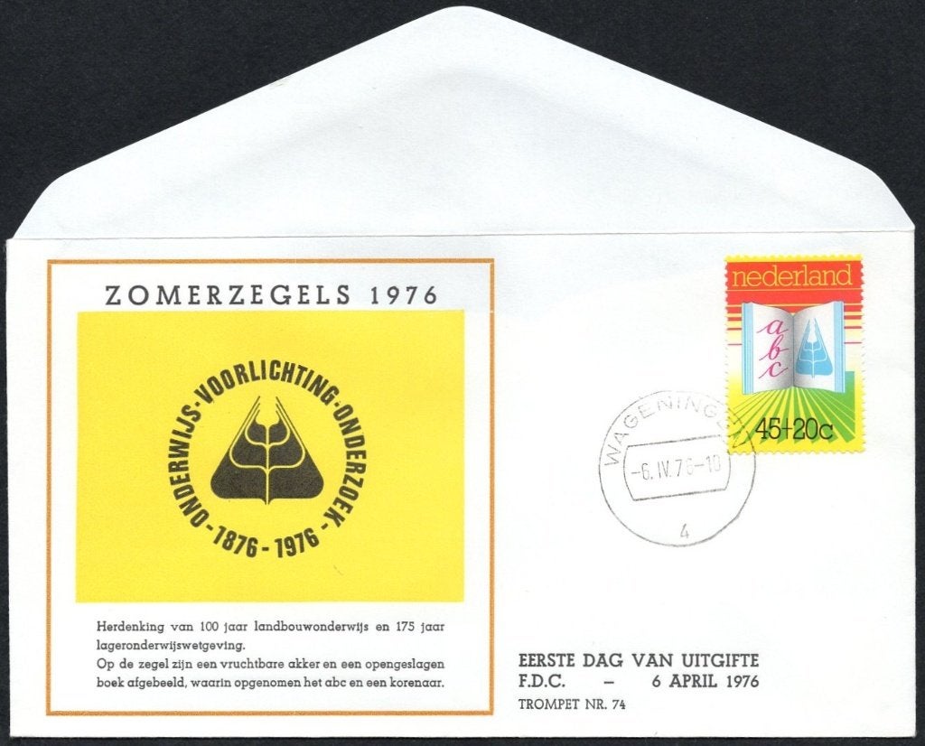 100 jaar landbouwonderwijs en 175 jaar lager onderwijs 1976, Verzenden, Envelop
