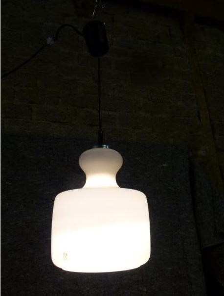 vintage Peill & Putzler hanglamp 60er design, Ophalen, Vintage, E27 (groot), Glas