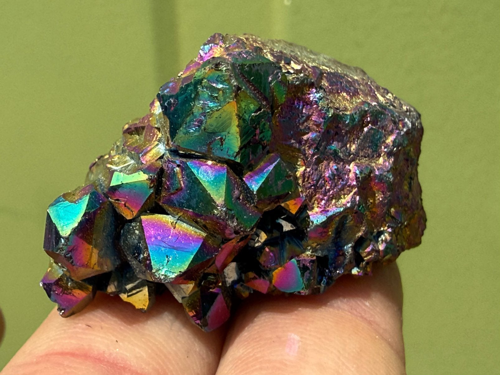 Titanium aura kwarts mineralen, Ophalen of Verzenden, Mineraal
