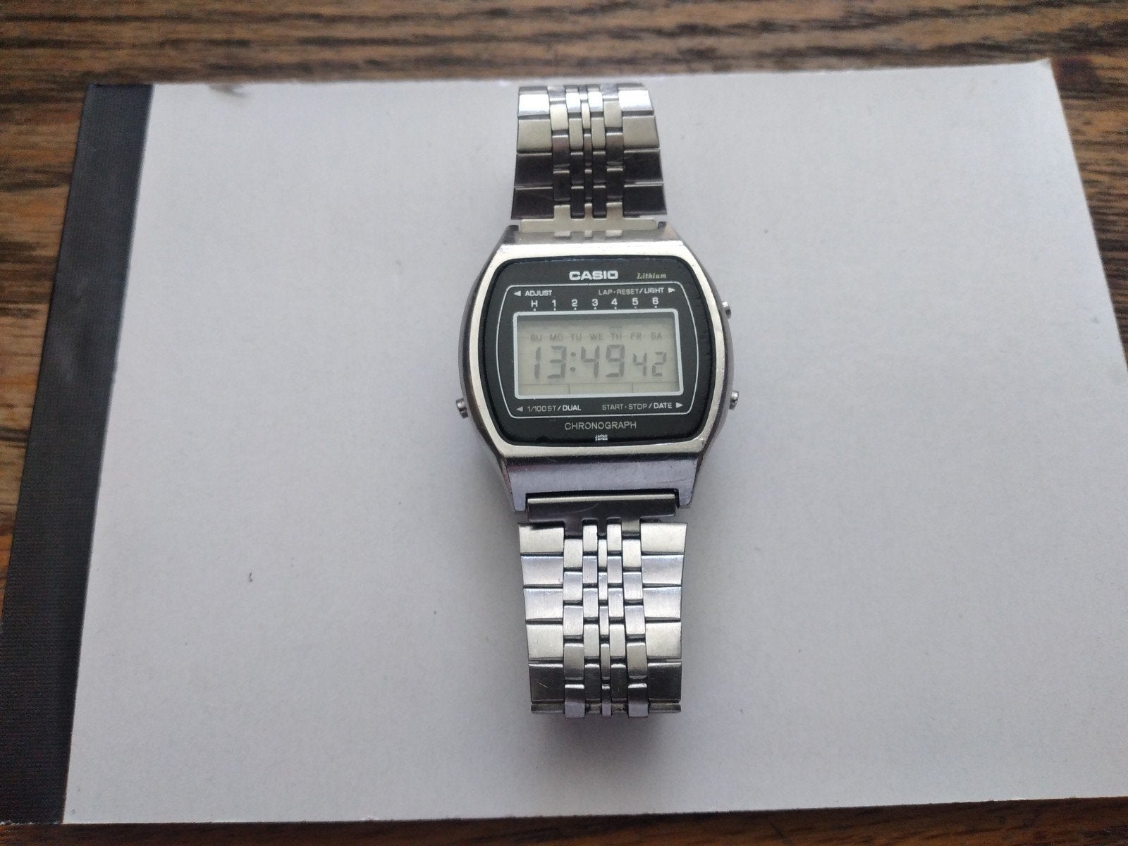 Vintage digitaal casio horloge casiotron 95CS31, Gebruikt, Staal, Polshorloge, Ophalen of Verzenden