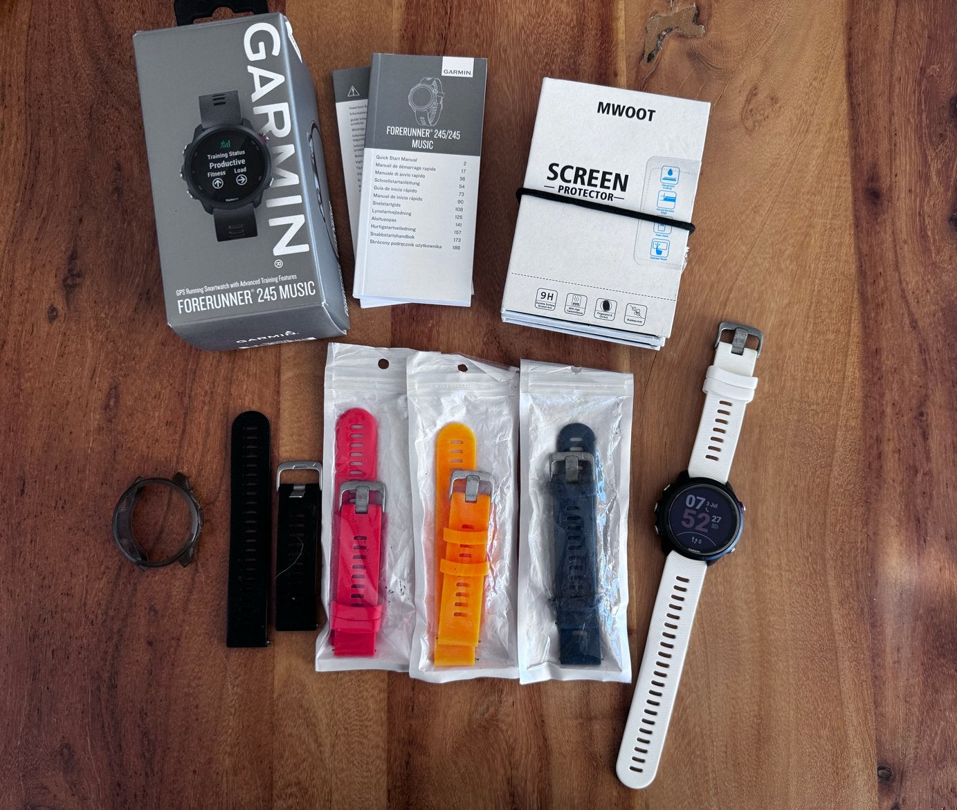 Garmin Forerunner 245 Music - Inclusief accessoires, Wit, Ophalen of Verzenden, Waterdicht, Android