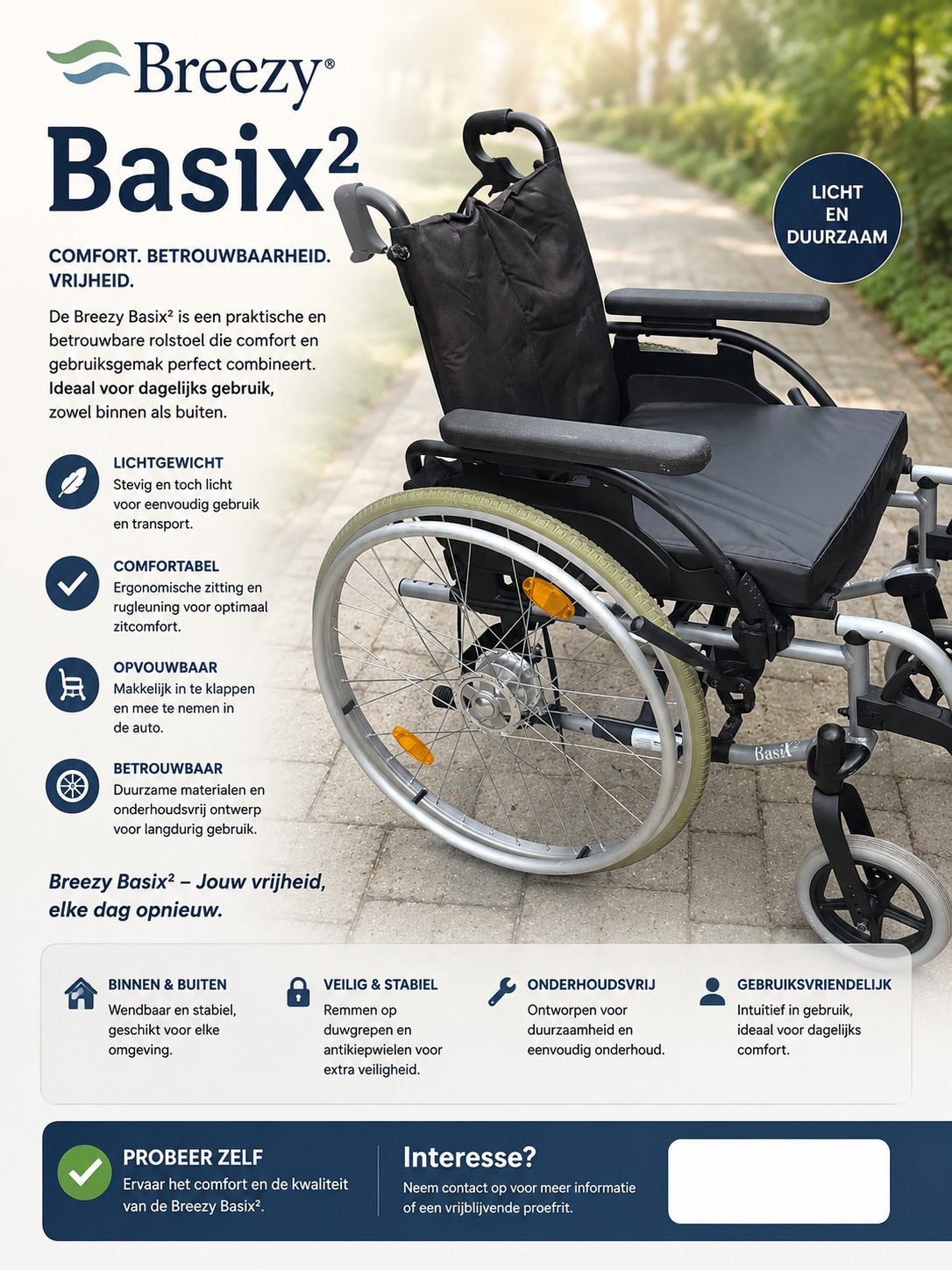 Inklapbare Rolstoel Breezy Basix , €100,00., Gebruikt, Meer info ☎️0️⃣6️⃣➖2️⃣0️⃣9️⃣0️⃣1️⃣0️⃣4️⃣0️⃣, Breezy Basix, Nederland