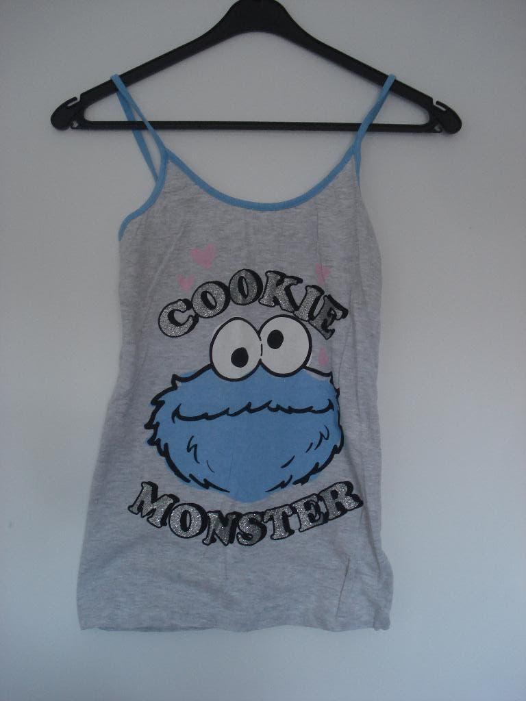 Dames top Sesamstraat Koekie monster mt S, Ophalen of Verzenden, Zo goed als nieuw, Zonder mouw