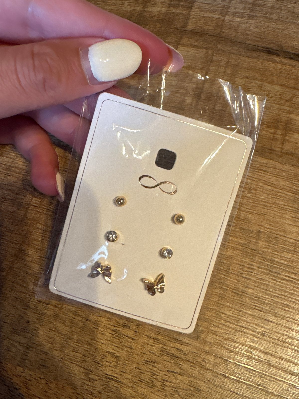 Set van 3 paar oorbellen: vlinders, steentjes en bolletjes, Sieraden, Tassen en Uiterlijk, Oorbellen, Met kristal, Overige materialen