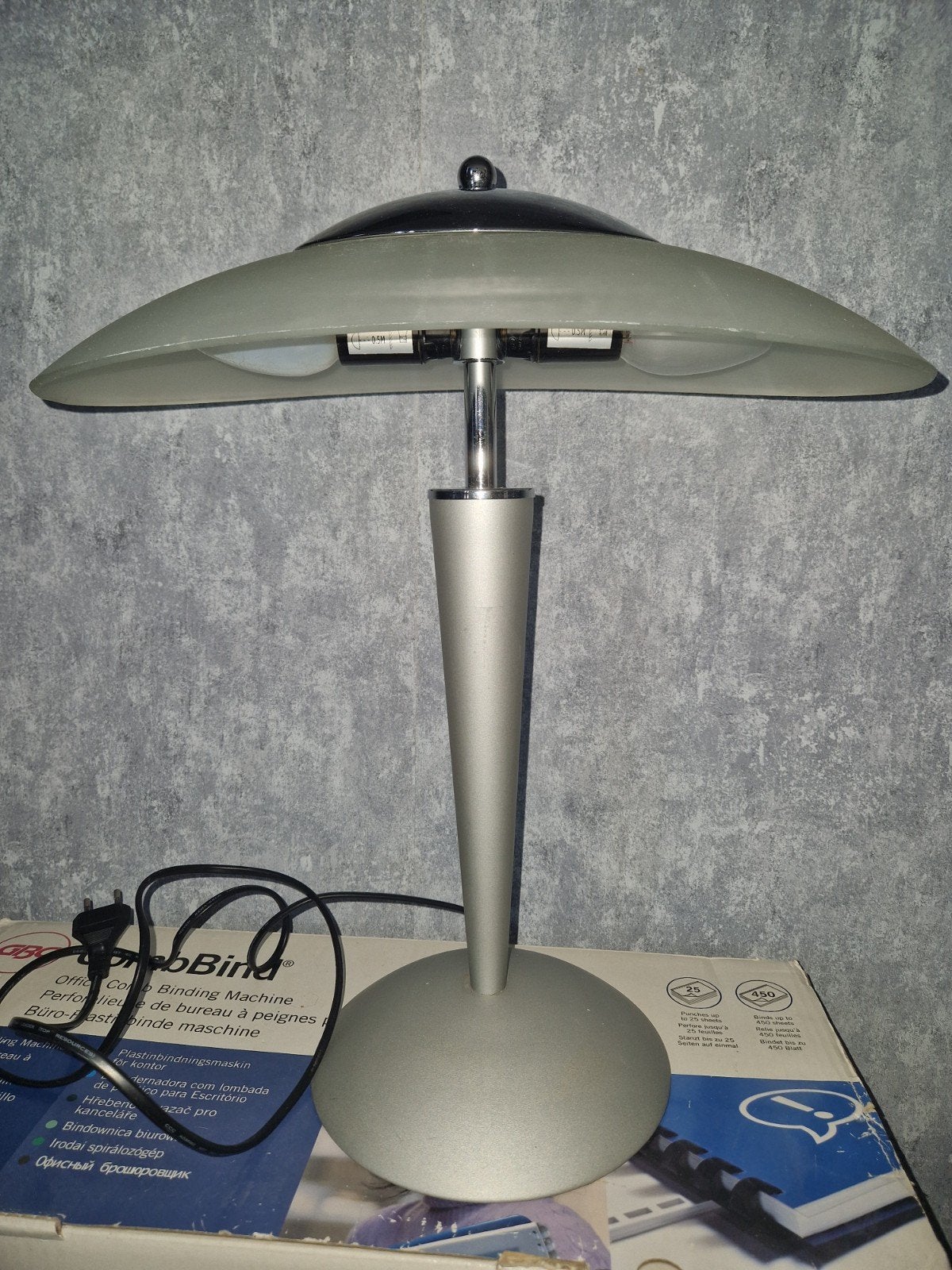 Unilux 'Cristal' tafel/bureaulamp, Ophalen of Verzenden, Bureaulamp, Vintage