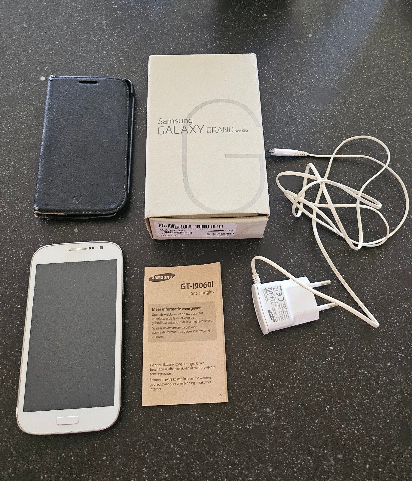 Samsung Galaxy Grand Neo Plus. Kleur parelmoerwit. Compleet., Overige modellen, Wit, Touchscreen, 3 tot 6 megapixel