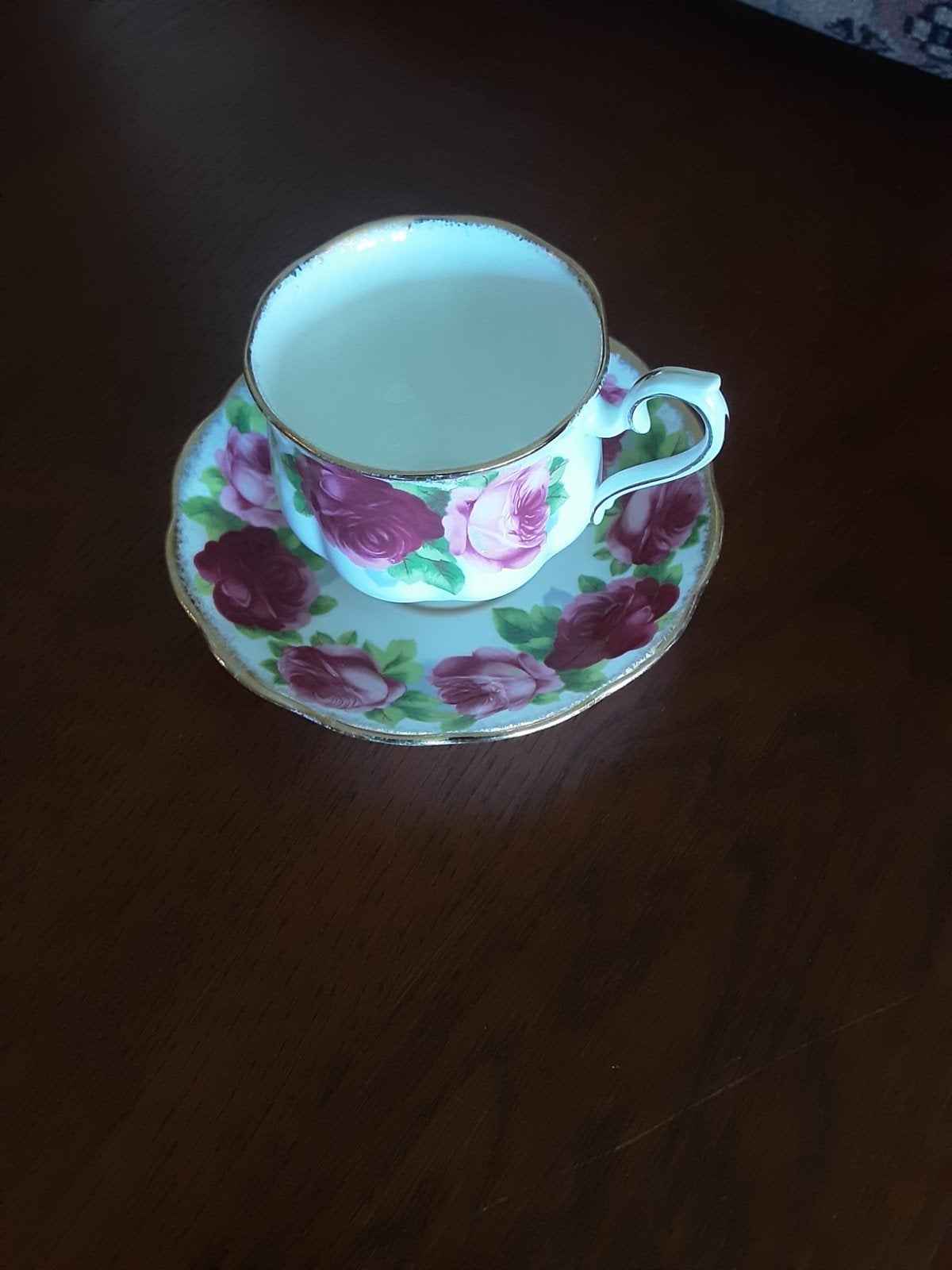 Royal Albert heren kop en schotel Old English Rose, Ophalen of Verzenden