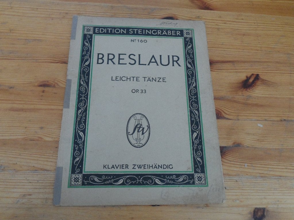 Breslaur - leichte tanze op. 33, Muziek en Instrumenten, Bladmuziek, Gebruikt, Klassiek, Ophalen of Verzenden, Artiest of Componist
