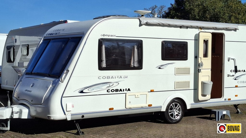 Compass Cobana 524 incl. Mover en Luifel !, Caravans en Kamperen, Overige merken, Schokbreker, Bedrijf, Treinzit
