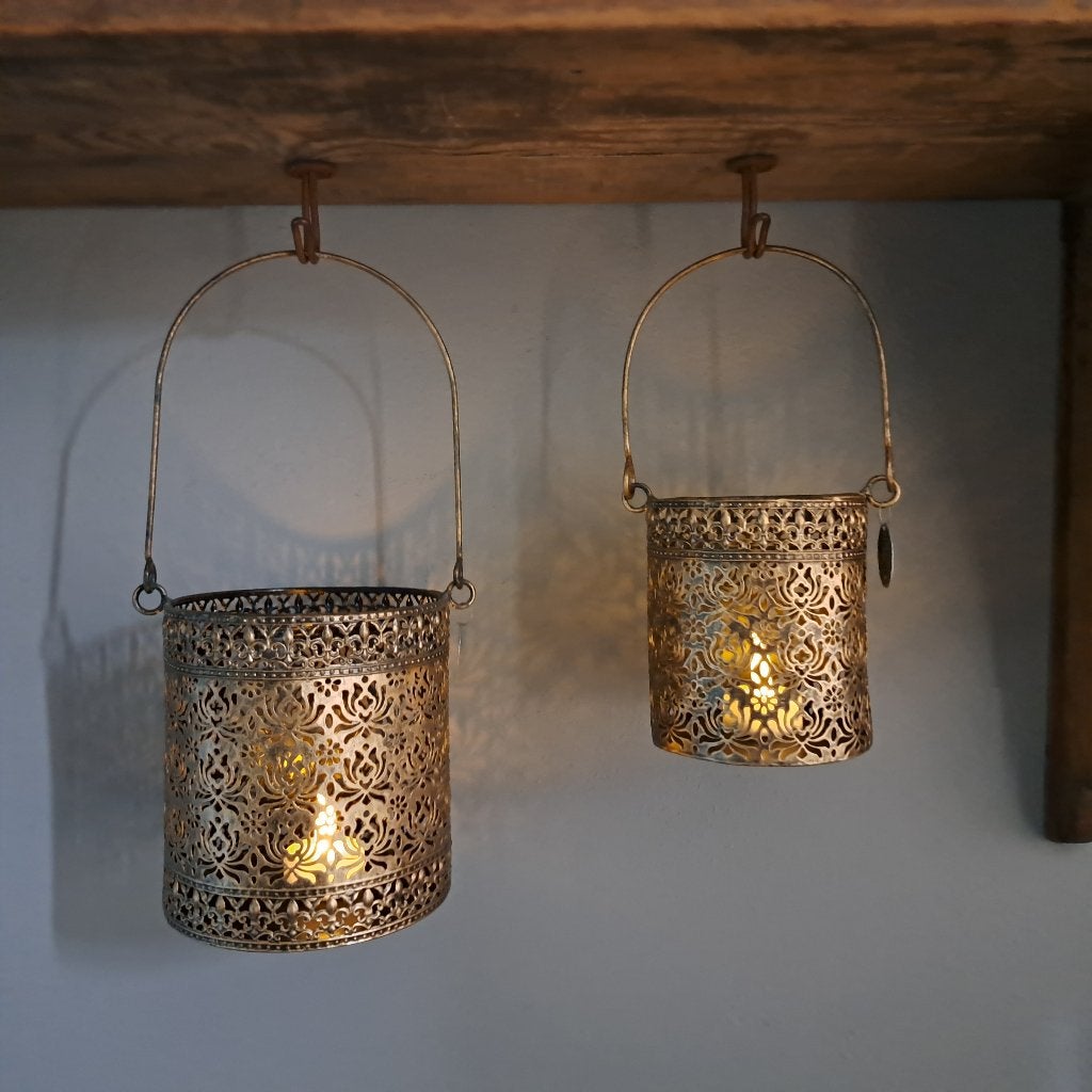 Set 2x Riverdale theelichthouder windlichtje hengsel *Etage3, ., Ophalen of Verzenden, Zo goed als nieuw, .