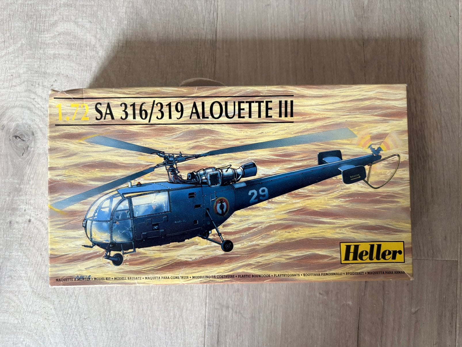 Heller 1.72 SA 316/139 Alouette III helicopter, Hobby en Vrije tijd, Modelbouw | Auto's en Voertuigen, Nieuw, Ophalen of Verzenden