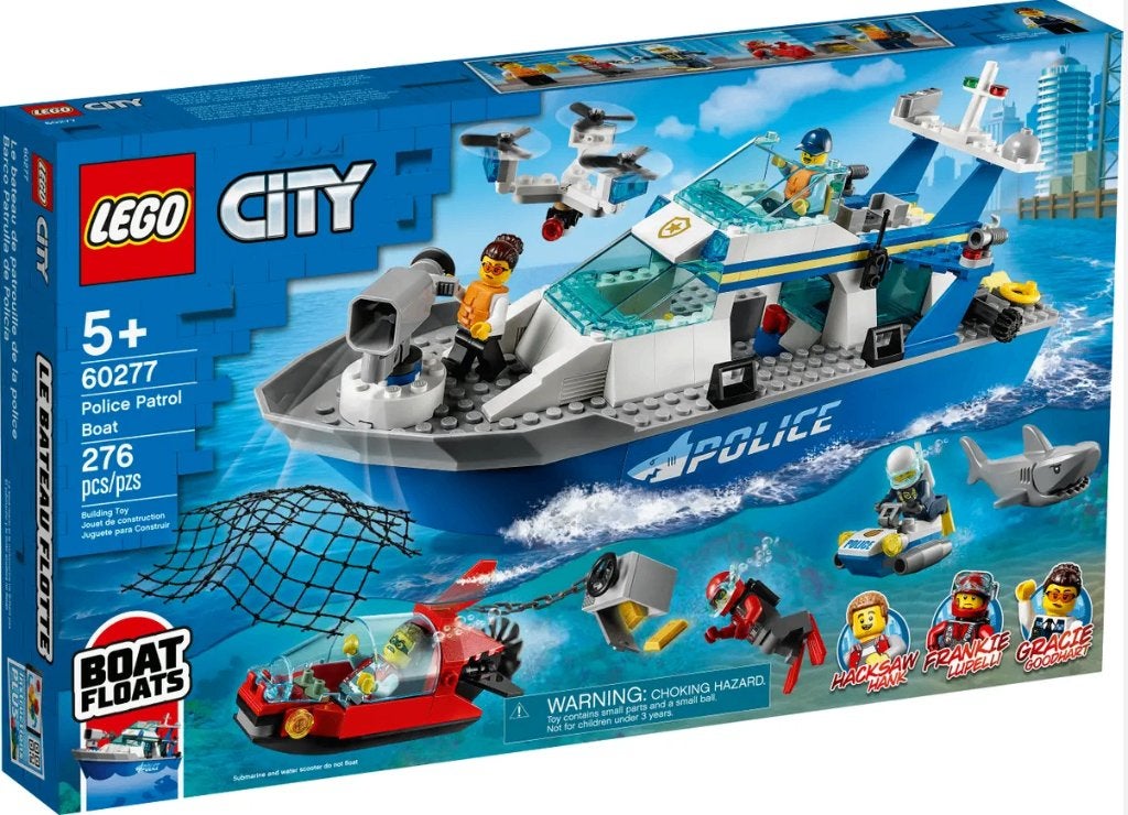 Lego City Politie patrouilleboot (60277) NIEUW, City, Nieuw, Ophalen of Verzenden, Complete set