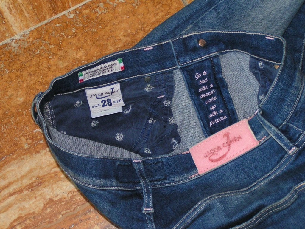 JACOB COHEN spijkerbroek,Mt 28,L32.mod.KIMBERLY SLIM ,, Kleding | Dames, Blauw, Tweedehands, W28 - W29 (confectie 36), Gedragen