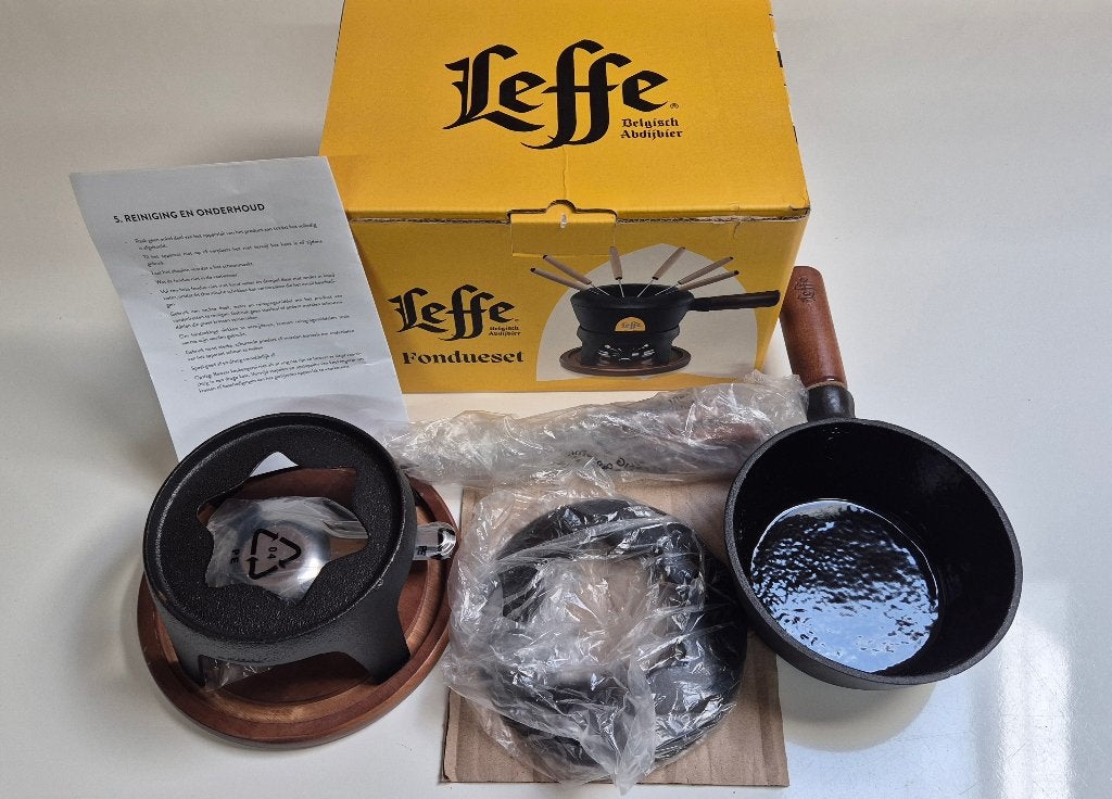 Fondueset Leffe, Witgoed en Apparatuur, Fonduesets, Ophalen of Verzenden, Nieuw, Brander, Fondueset