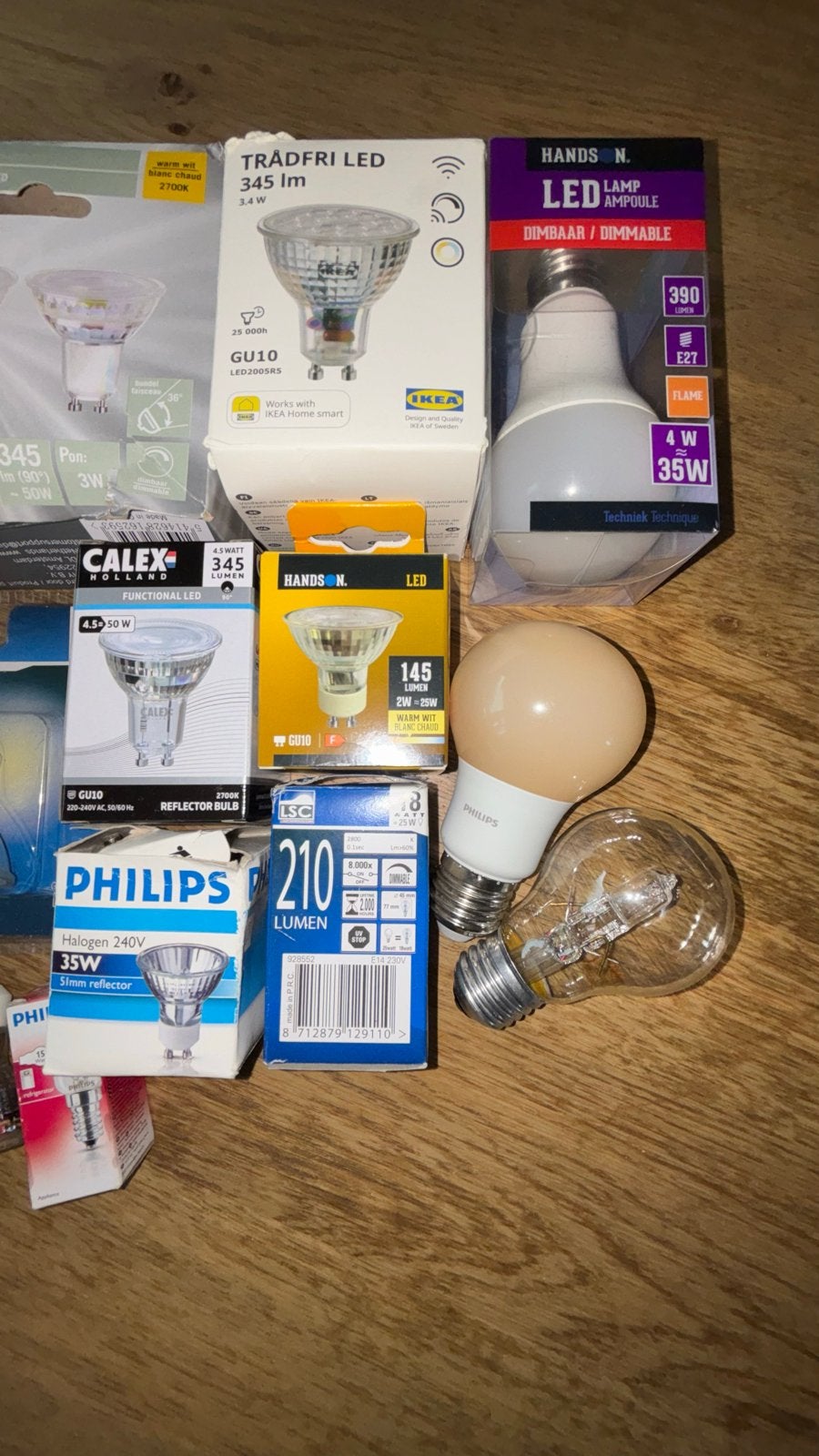 Diverse lampen en spotjes (LED, Halogeen, GU10, E27), Ophalen of Verzenden, Zo goed als nieuw