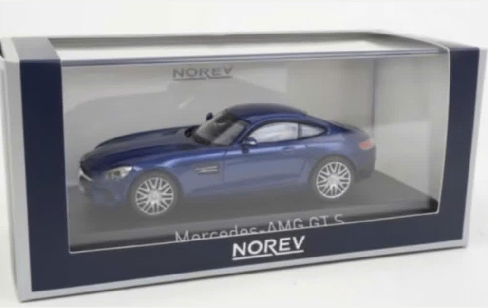 Mercedes AMG GT S 2015 Blauw Metal 1/43 NOREV ref: 351348, Hobby en Vrije tijd, Verzenden, Nieuw, Auto, Norev