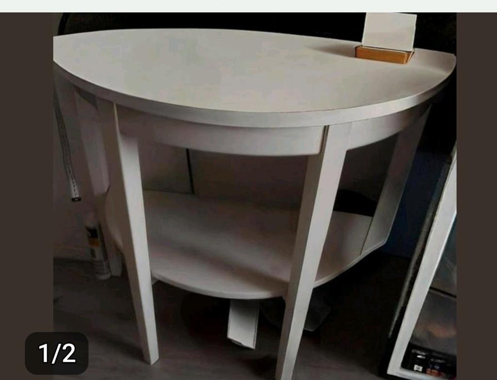 Half rond wit ikea tafel tv computer meubel kast eettafel, Ophalen