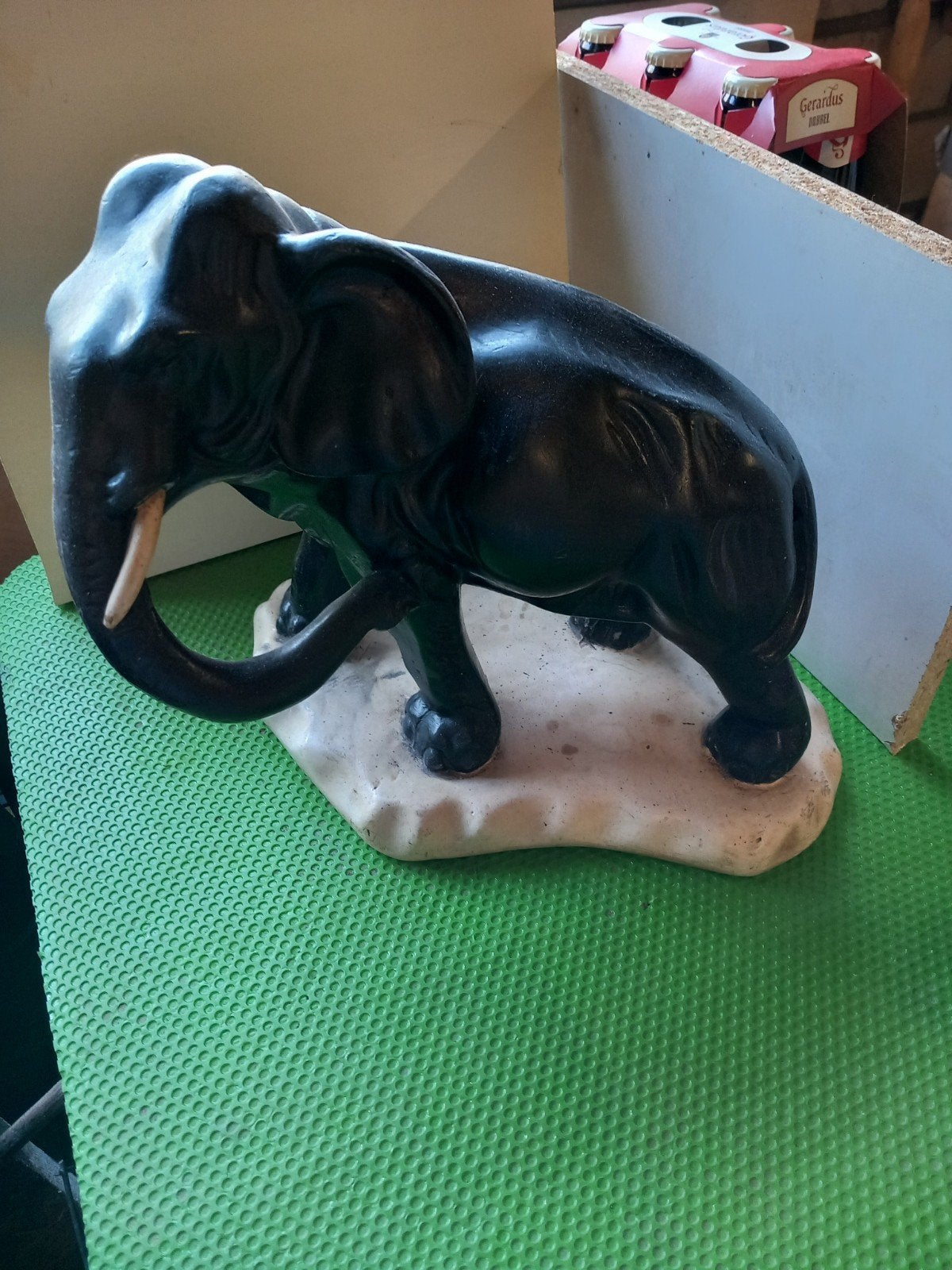 Oude gipsen olifant - Vintage decoratie, Ophalen of Verzenden