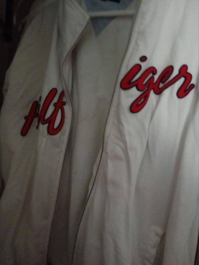 Unieke Tommy Hilfiger baseball jack - Maat L, Maat 52/54 (L), Wit, Tommy Hilfiger, Ophalen of Verzenden