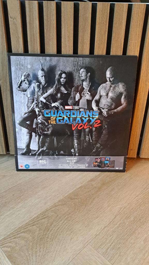 Guardians of the Galaxy Vol. 2 Blu-ray met LP en kaarten, Cd's en Dvd's, Blu-ray, Ophalen of Verzenden, Zo goed als nieuw