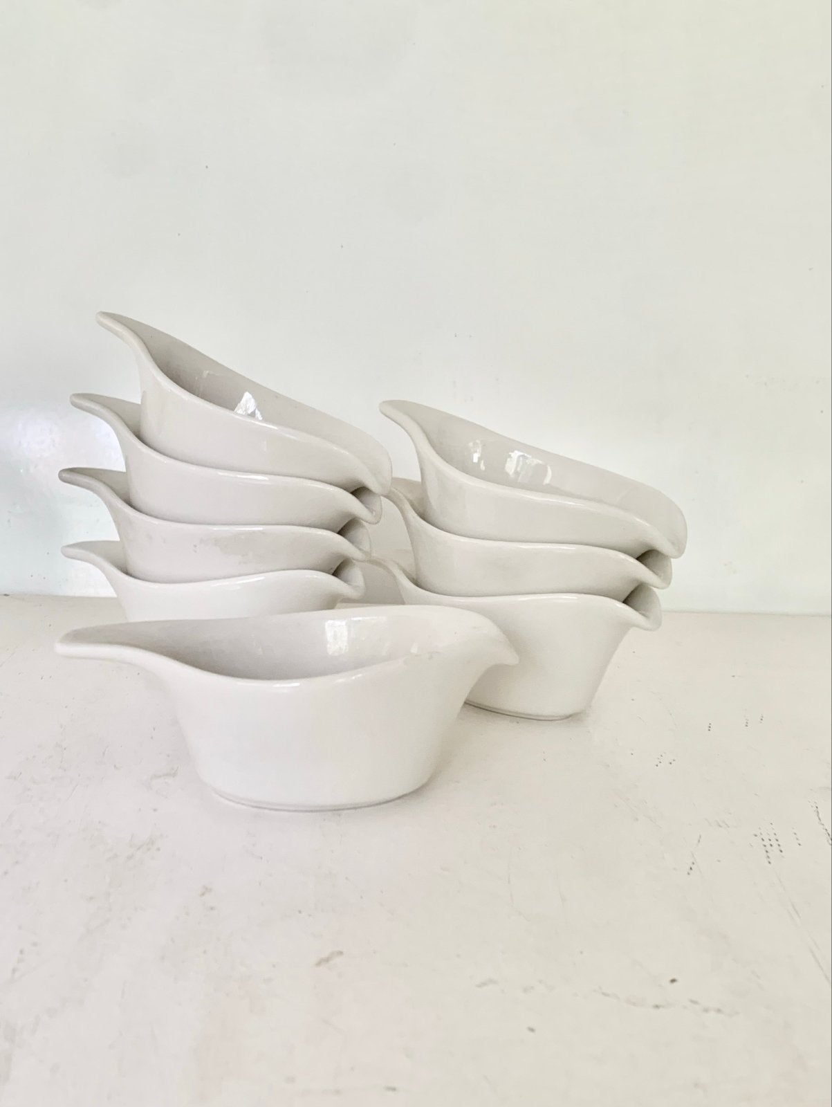 8 Palmer sauskommetjes - Vintage servies, Gebruikt, Overige merken, Keramiek, Overige typen