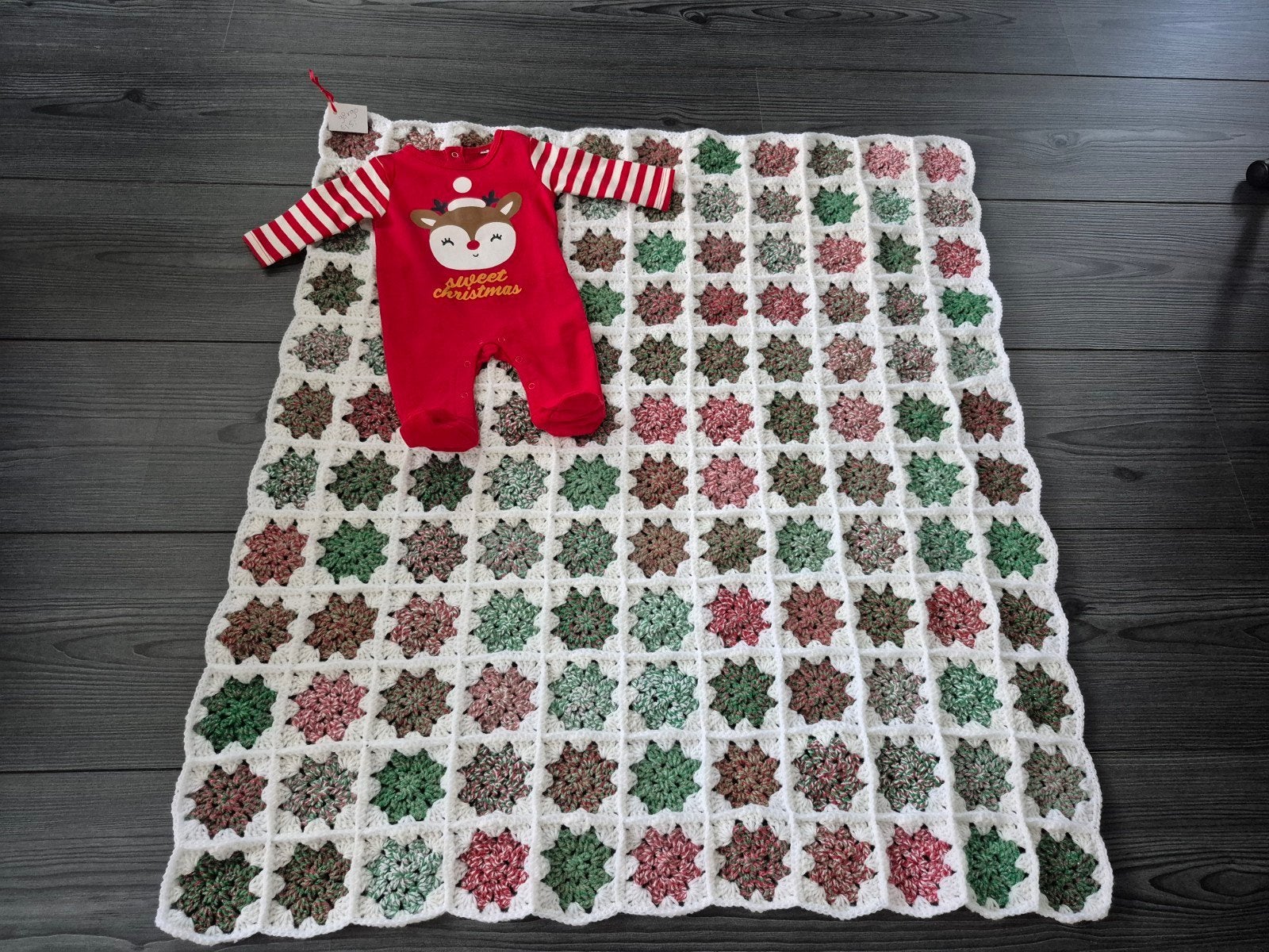 GEHAAKTE BABYDEKEN (KERST) NIEUW, Ophalen, Nieuw, Deken