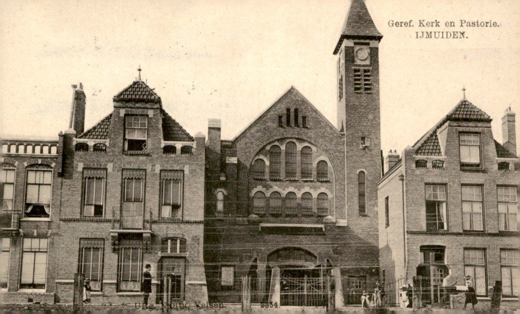 IJmuiden Gereformeerde Kerk en Pastorie # 739, Ophalen of Verzenden, Voor 1920, Ongelopen, Noord-Holland