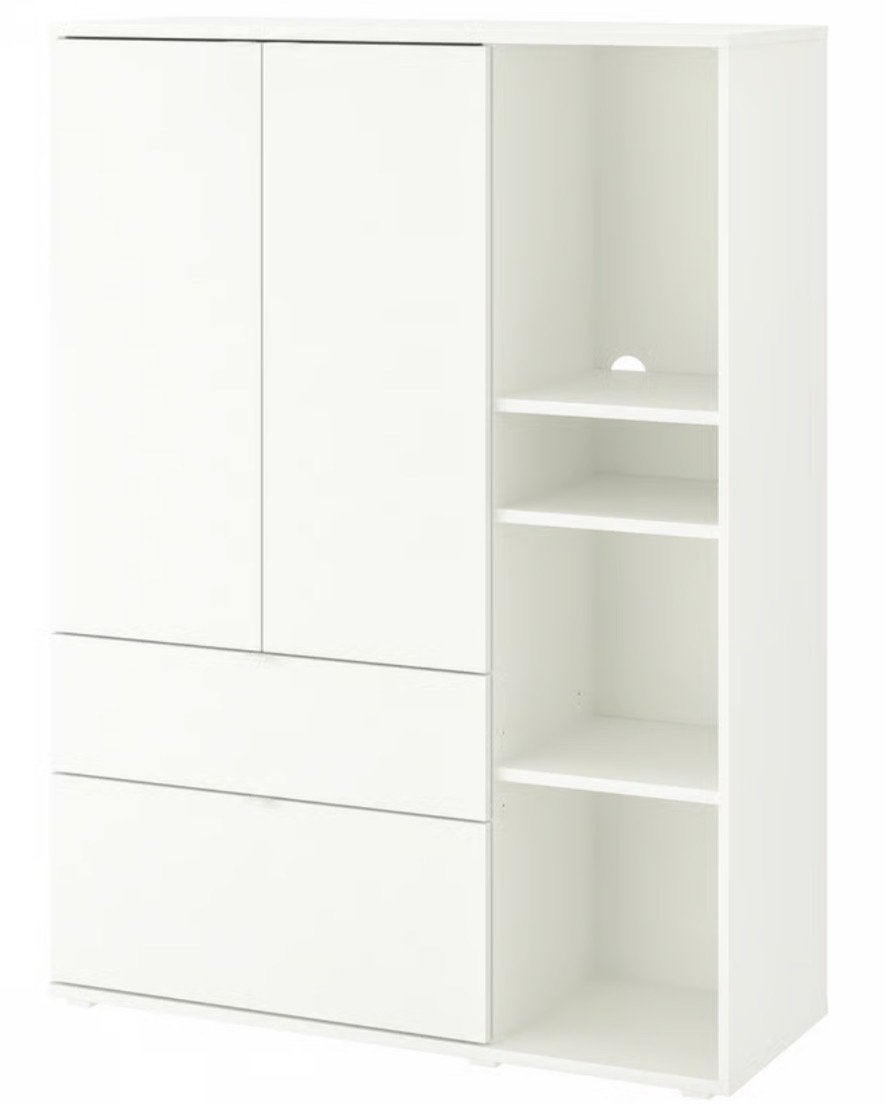 Ikea witte kast met lades en planken, Ophalen, Overige materialen, 100 tot 150 cm, Zo goed als nieuw