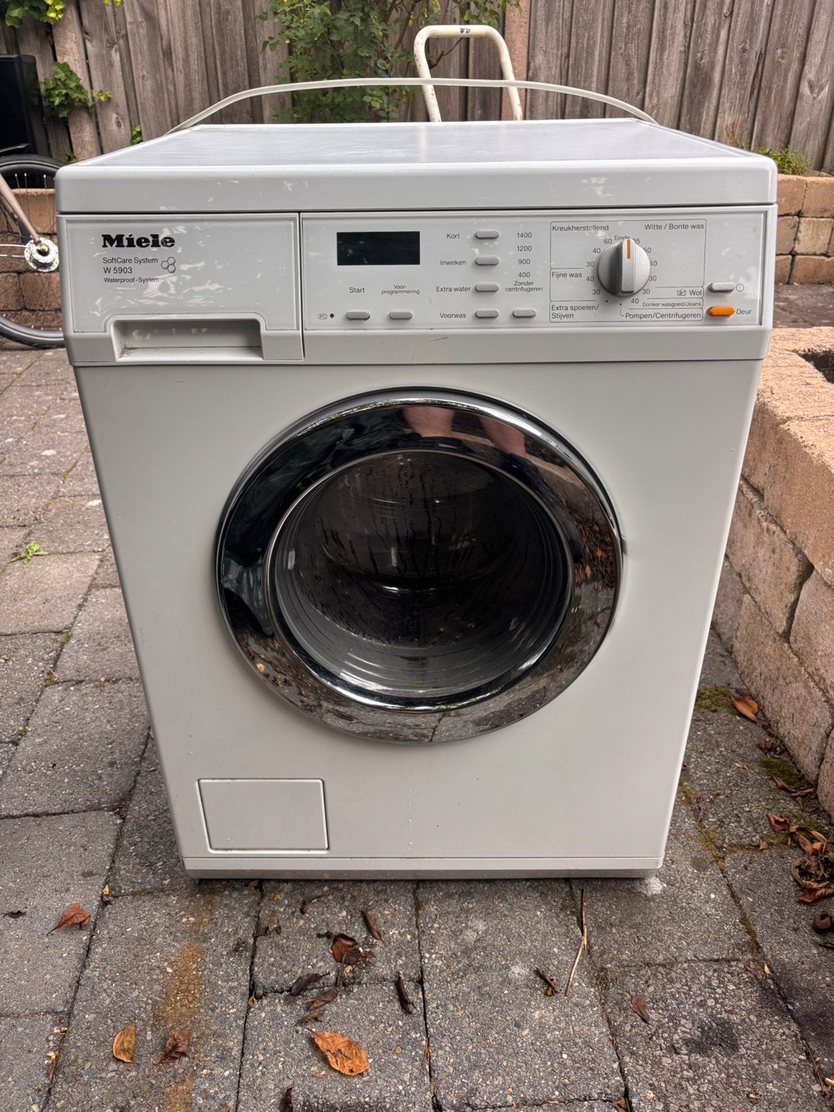 Miele wasmachine, Witgoed en Apparatuur, Wasmachines, Ophalen, Gebruikt, Voorlader, 85 tot 90 cm