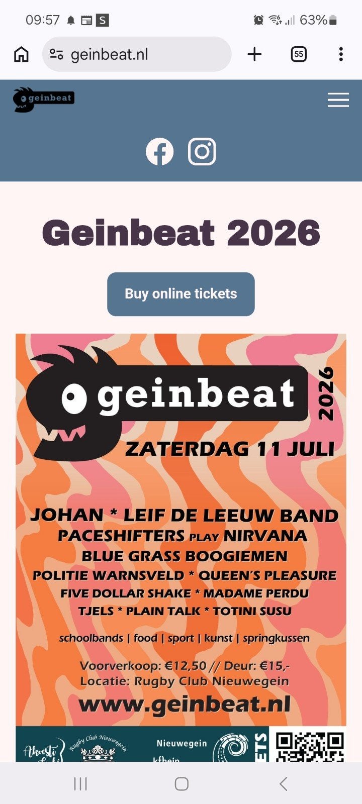 Geinbeat, Tickets en Kaartjes, Twee personen