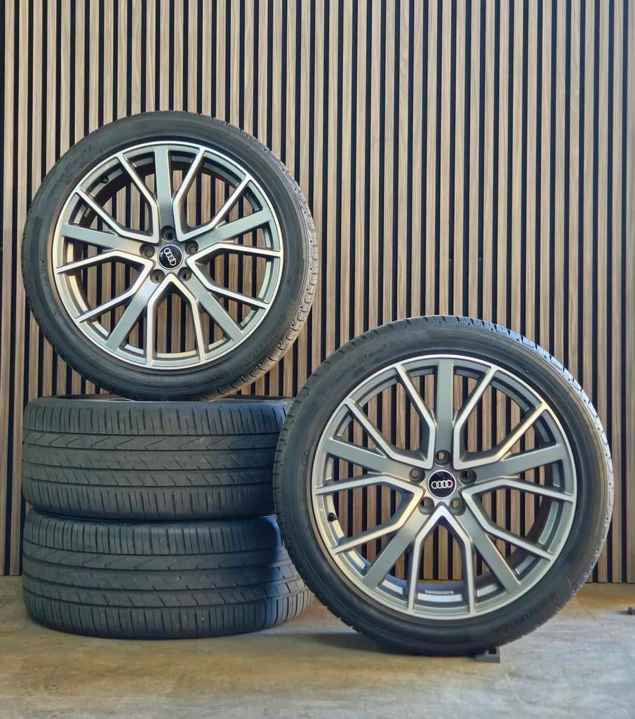 Nette 20" Orig AUDI Sport Q3 velgen+GOEDE Zomerbanden 5x112, Auto-onderdelen, Banden en Velgen, Ophalen, Gebruikt, 255 mm, Banden en Velgen
