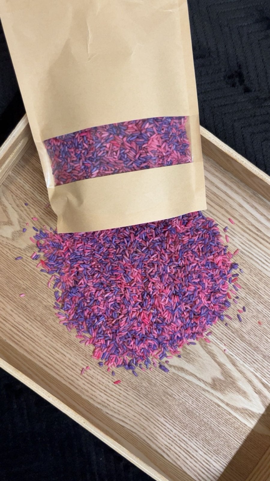 Speelrijst 500 gram roze, paars, Kinderen en Baby's, Speelgoed | Educatief en Creatief, Hoogersmilde Beilervaart 1, Ophalen of Verzenden
