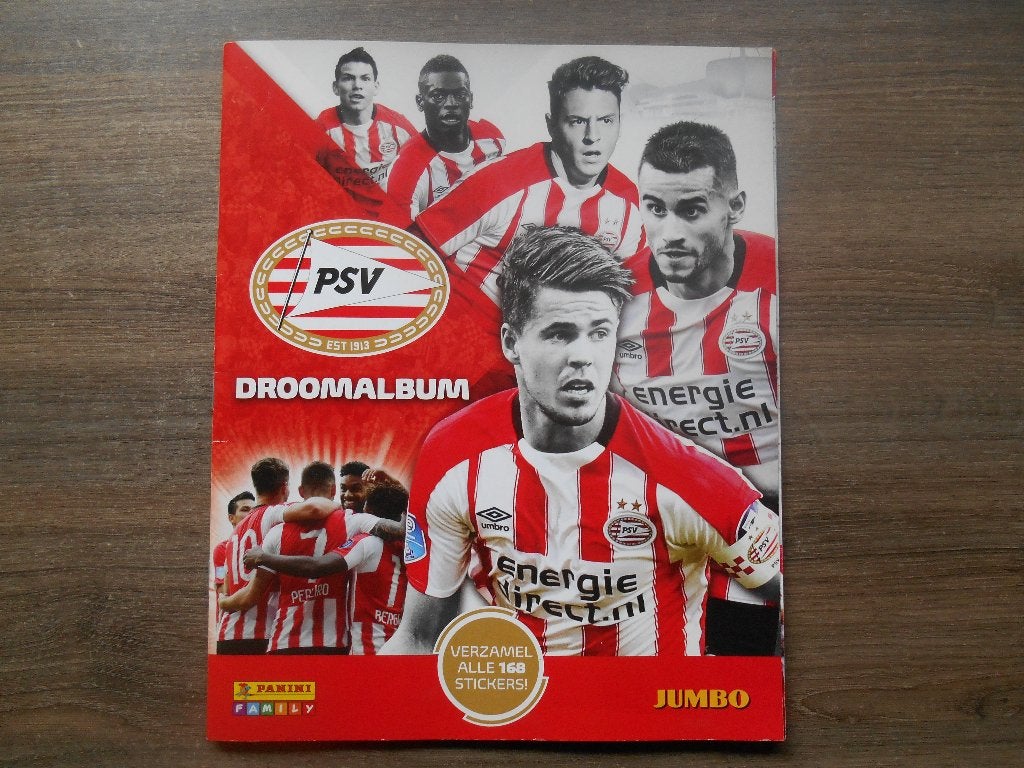 Voetbalalbum PSV voetbalplaatjes compleet Panini, Ophalen of Verzenden, Gebruikt, PSV, Poster, Plaatje of Sticker
