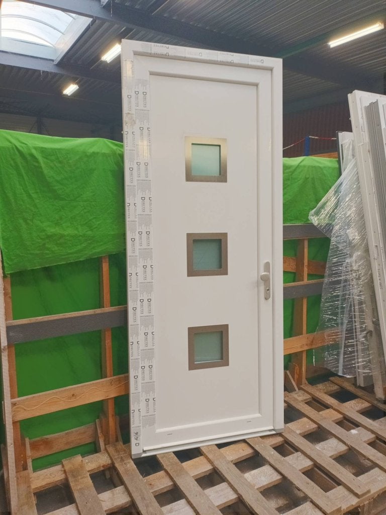 Kunststof Voordeur volpaneel  b100 x h240 cm -2493-, Doe-het-zelf en Verbouw, Deuren en Horren, Zo goed als nieuw, Buitendeur