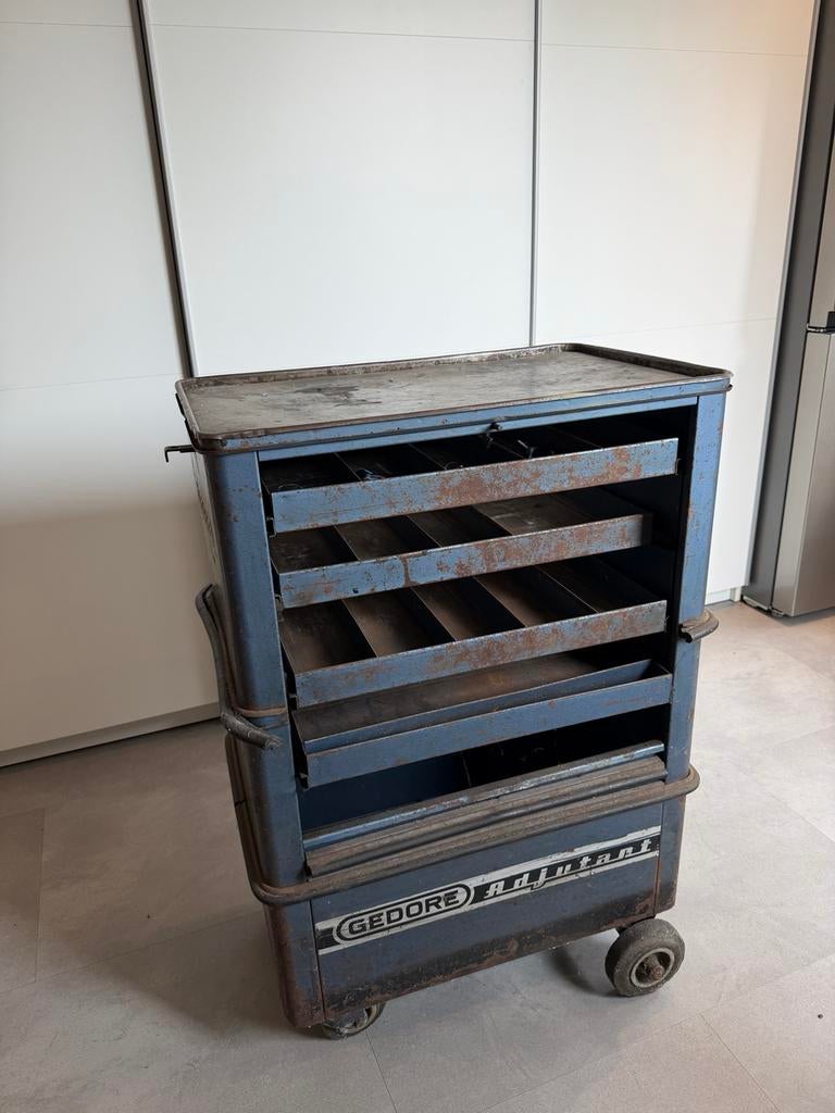 Gedore Adjutant vintage gereedschapswagen, Auto diversen, Ophalen, Gebruikt