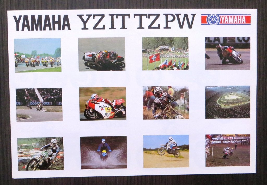 Folder Yamaha YZ IT TZ PW - 1983 - 6 blz (meertalig), Verzenden, Yamaha