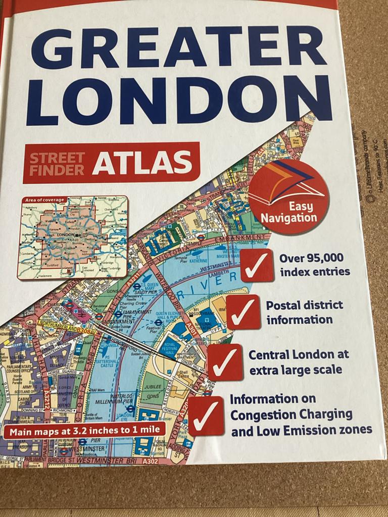Greater London Street Finder Atlas - Gedetailleerde Kaart, Boeken, Atlassen en Landkaarten, Overige atlassen, Verenigd Koninkrijk