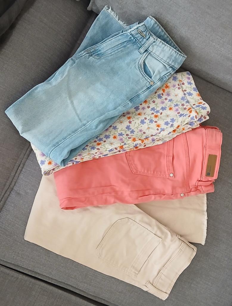 4-delig broekenpakket voor meisjes - maat 134, Gebruikt, Meisje, Ophalen of Verzenden, Setje