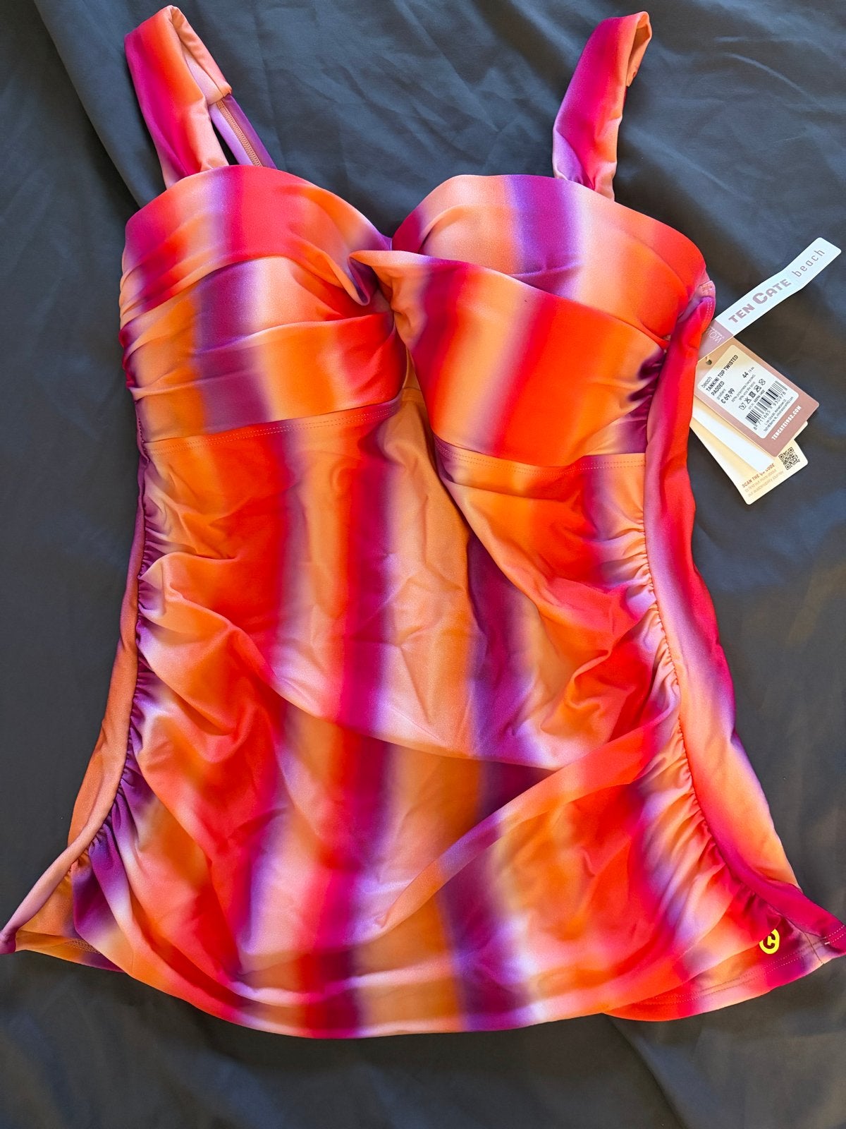 Nieuwe Ten Cate Tankini Top Twisted Padded Gradient mt 44, Verzenden, Nieuw, Meerkleurig, Overige typen