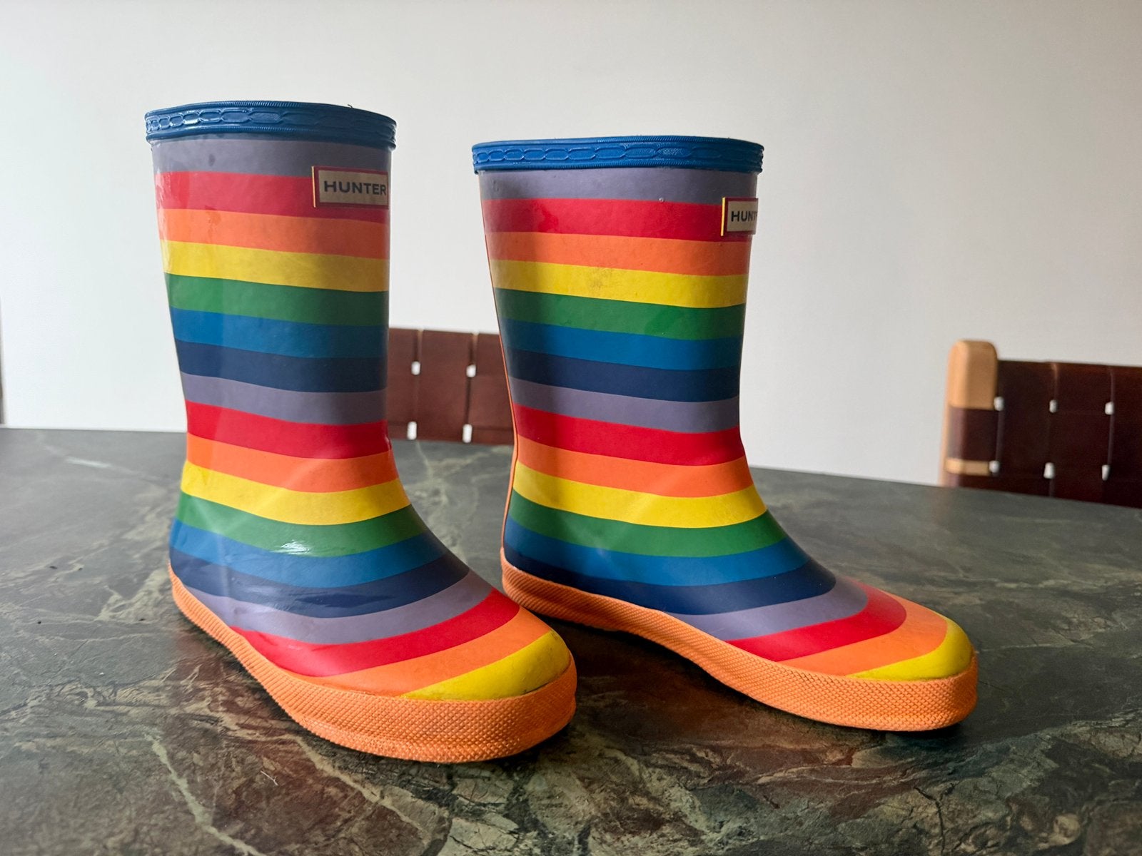Hunter regenlaarzen regenboog 31, Ophalen of Verzenden, Gebruikt, Jongen of Meisje, Laarzen