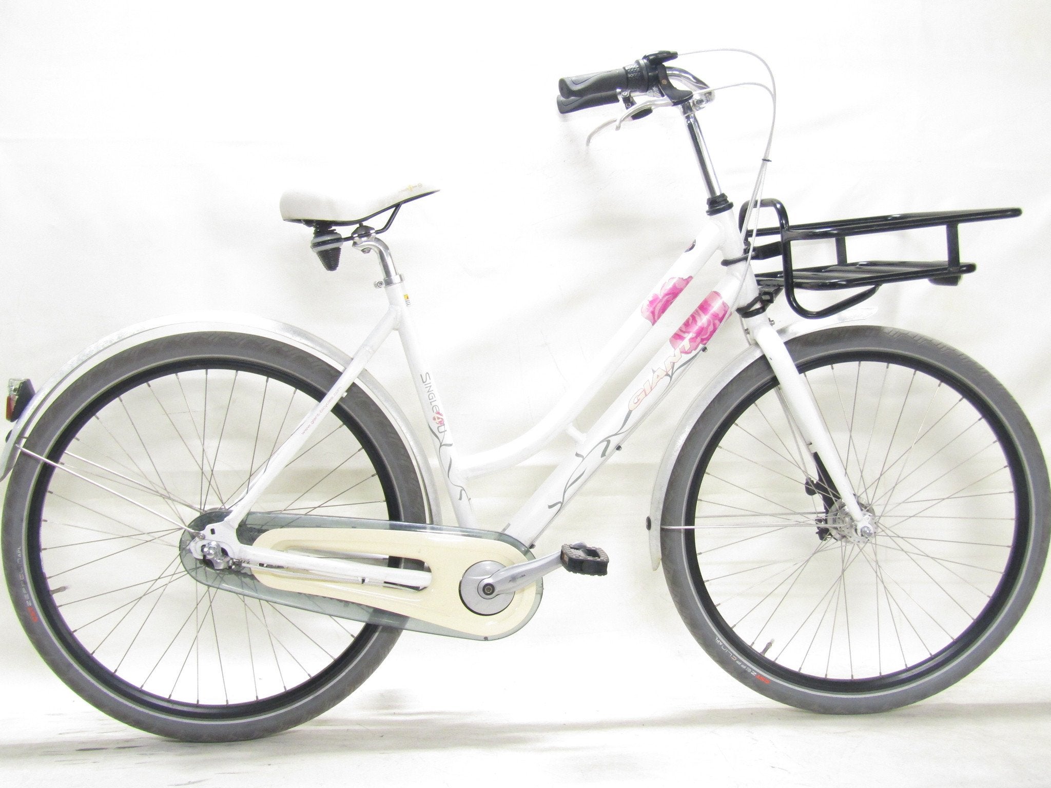 Giant Single 4u wit dames 55cm 28inch, Fietsen en Brommers, Fietsen | Dames | Damesfietsen, 53 tot 56 cm, Gebruikt, Giant, Versnellingen