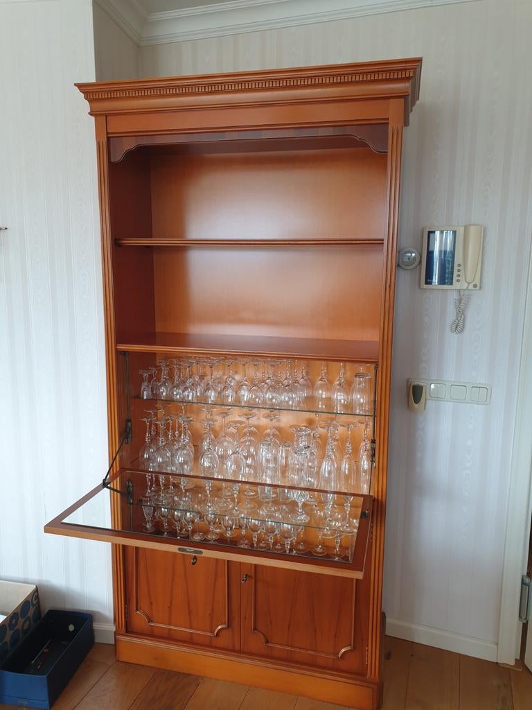 Mahonie houten buffetkast, Ophalen, Gebruikt, 100 tot 150 cm, 200 cm of meer