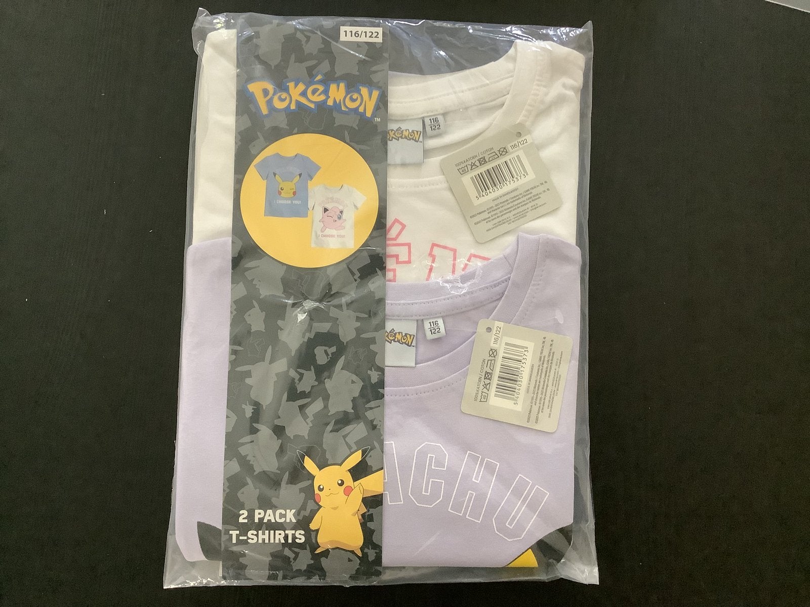 Nieuw 2 pack t-shirt tschirt maat 116/122 of 128/134 pokemon, Ophalen of Verzenden, Nieuw, Jongen of Meisje, Shirt of Longsleeve