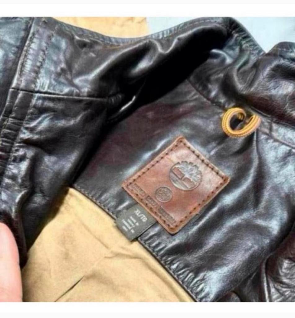 Timberland lederen jas Donker bruin silver rated tannery xl, Bruin, Maat 56/58 (XL), Ophalen of Verzenden, Zo goed als nieuw