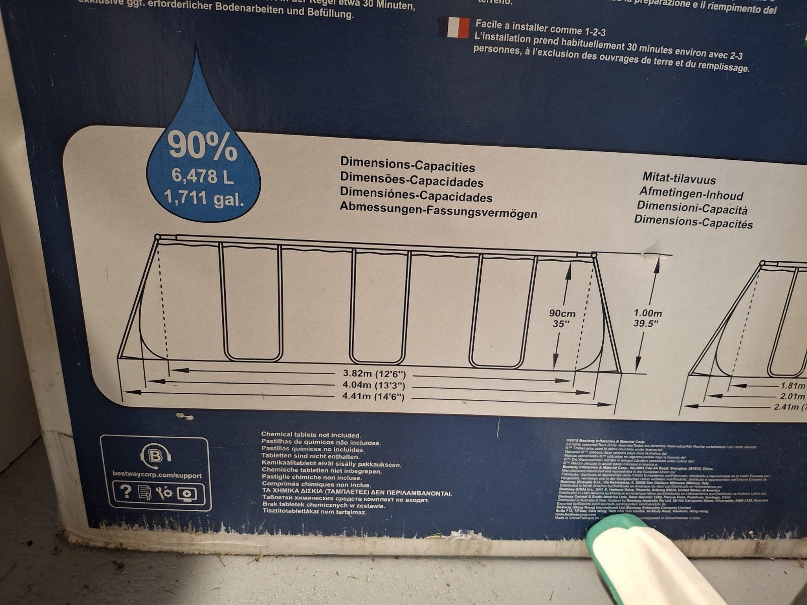 Bestway Power Steel Opzetzwembad 4.04m x 2.01m, Gebruikt, 200 tot 300 cm, 80 tot 120 cm, Ophalen of Verzenden