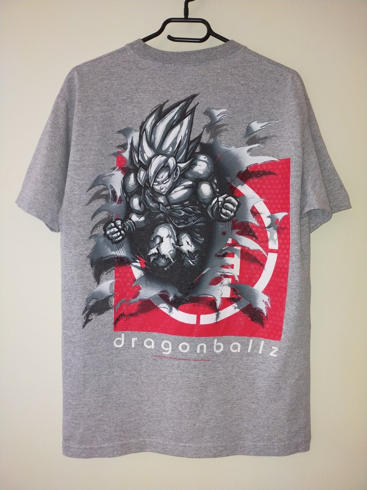 Dragon Ball Z Goku T-shirt - Maat M (valt groter), Ophalen, Maat 52/54 (L), Grijs, Gedragen