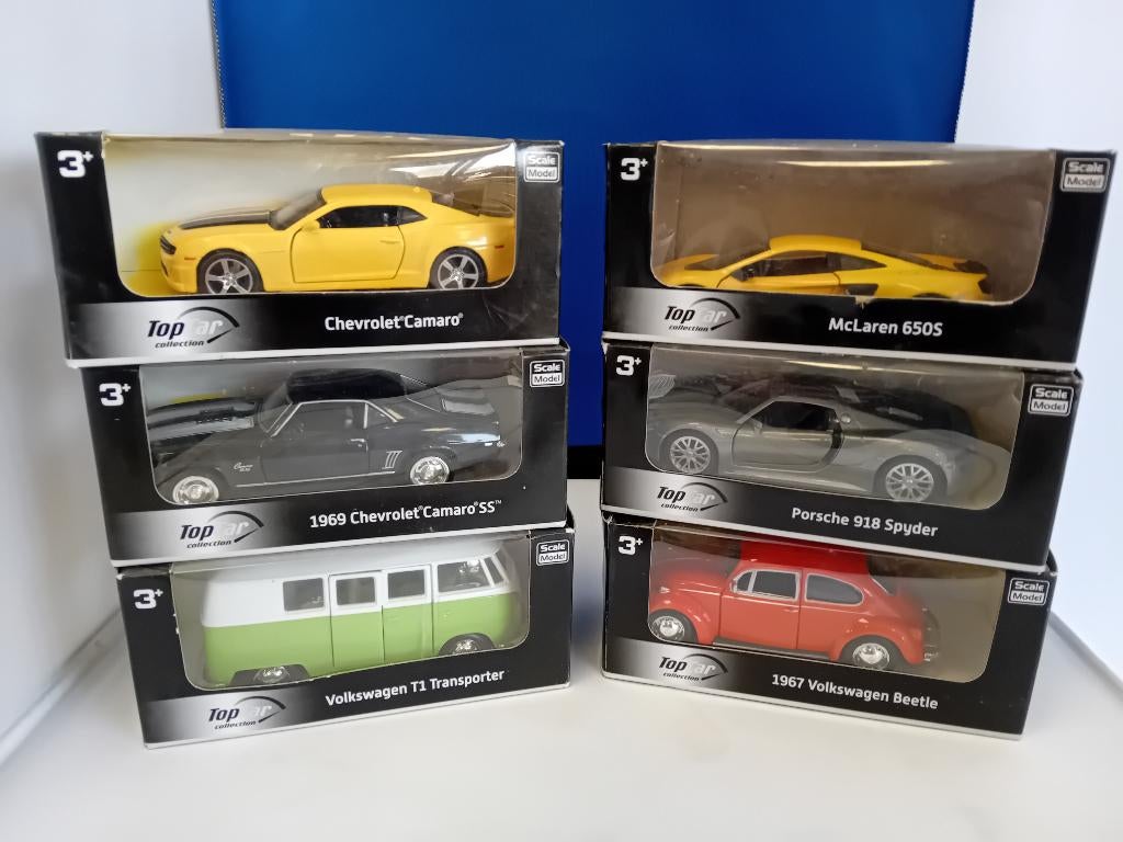 1:32 Top Car schaalmodellen nieuw in verpakking, Hobby en Vrije tijd, Modelauto's | 1:32, Nieuw, Auto, Overige merken, Ophalen